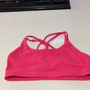 Vibrant Pink Strappy Sports Bra